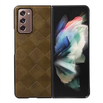 Voor Samsung Galaxy Z Fold2 5G PC + TPU Hybride telefoonhoes gecoat met rastertextuur PU lederen telefoonaccessoires: