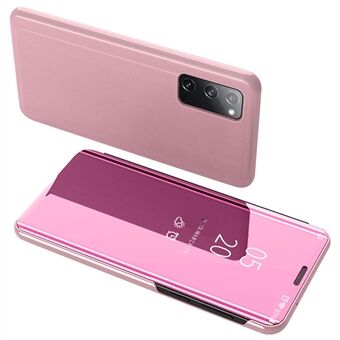 Kijkvenster Spiegel Skin Lederen Cover voor Samsung Galaxy S20 FE 4G/5G/S20 Lite/S20 FE 2022