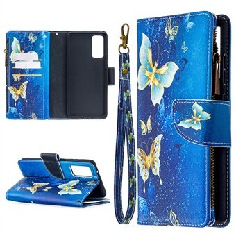 Patroon Afdrukken Case Wallet Stand Leather Cover Protector voor Samsung Galaxy S20 FE 4G/FE 5G/S20 Lite/S20 FE 2022