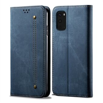 Jeans doek textuur TPU + PU lederen telefoon beschermhoes voor Samsung Galaxy S20 FE/S20 FE 5G/S20 Lite/S20 FE 2022