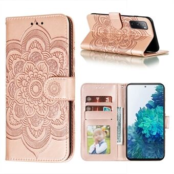 Opdruk Mandala Flower lederen beschermhoes voor Samsung Galaxy S20 FE/S20 FE 5G/S20 Lite/S20 FE 2022