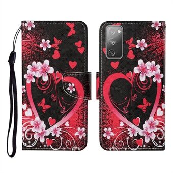 Patroonbedrukking portemonnee ontwerp telefoonhoes PU lederen Stand met riem voor Samsung Galaxy S20 FE/S20 Fan Edition/S20 FE 5G/S20 Fan Edition 5G/S20 Lite/S20 FE 2022