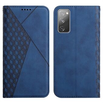 Rhombus Skin-touch Feel magnetische sluiting lederen telefoonhoes voor Samsung Galaxy S20 FE 2022/S20 FE 4G/S20 FE 5G/S20 Lite