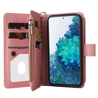 Voor Samsung Galaxy S20 FE 2022/S20 FE 4G/S20 FE 5G/S20 Lite KT multifunctionele serie-2 all-round beveiligingen meerdere kaartsleuven folio flip telefoonhoes met ritsvak en Stand