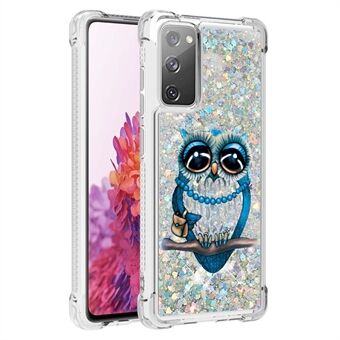 Quicksand Moving Bling Glitter Patroon Afdrukken Clear Soft TPU Telefoonhoes voor Samsung Galaxy S20 FE 2022/S20 FE/S20 FE 5G/S20 Lite