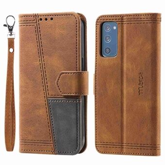 TTUDRCH Voor Samsung Galaxy S20 FE 2022/S20 FE/S20 Fan Edition/S20 FE 5G/S20 Fan Edition 5G/S20 Lite 004 Splicing PU lederen RFID Blocking Stand Wallet Phone Case met riem