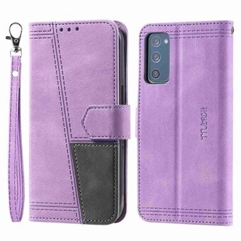 TTUDRCH Voor Samsung Galaxy S20 FE 2022/S20 FE/S20 Fan Edition/S20 FE 5G/S20 Fan Edition 5G/S20 Lite 004 Splicing PU lederen RFID Blocking Stand Wallet Phone Case met riem