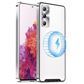 Voor Samsung Galaxy S20 FE 5G / S20 FE / S20 FE 2022 / S20 Lite Anti-drop telefoonhoes TPU achterkant + galvaniseren metalen Edge Geïntegreerde lensbescherming Mat hoesje