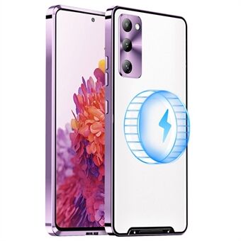 Voor Samsung Galaxy S20 FE 5G / S20 FE / S20 FE 2022 / S20 Lite Anti-drop telefoonhoes TPU achterkant + galvaniseren metalen Edge Geïntegreerde lensbescherming Mat hoesje