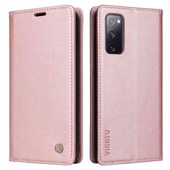YIKATU YK-001 voor Samsung Galaxy S20 FE / S20 FE 5G / S20 FE 2022 / S20 Lite PU Leer Anti- Scratch Case Telefoon Portemonnee Stand Cover