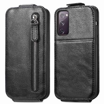 Voor Samsung Galaxy S20 FE / S20 FE 5G / S20 FE 2022 / S20 Lite Verticale Flip rits Portemonnee Telefoon Case PU Leather Stand Cover