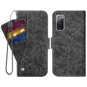 Voor Samsung Galaxy S20 FE 4G / FE 5G / S20 Lite / S20 FE 2022 PU-leer Roterende kaartsleuven Flip Cover Water-inkt schilderij Textuur Stand Dubbele magnetische sluiting Wallet Case