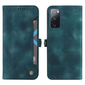 YIKATU YK-002 voor Samsung Galaxy S20 FE 4G / 5G / S20 FE 2022 / S20 Lite Skin-touch Feeling telefoonhoes, buitenste kaartsleufontwerp PU lederen mobiele telefoonbeschermer Portemonnee Stand Shell
