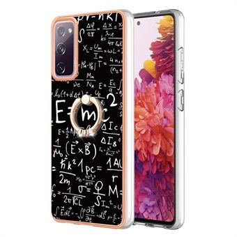 YB IMD-serie-20 Stijl D 2,0 mm TPU Zachte Hoes voor Samsung Galaxy S20 FE 4G / FE 5G / S20 Lite / S20 FE 2022, IMD Kickstand Elektrolytisch Verguld Telefoonhoes.
