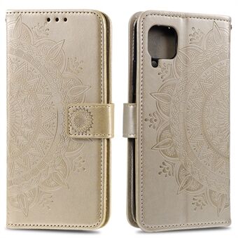 Bedrukte Mandala Flower Wallet Leren Hoesje met riem voor Samsung Galaxy A12 / M12