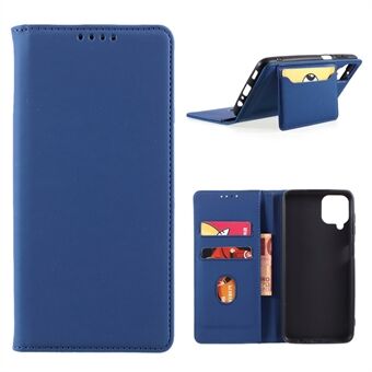 Automatische Soak Liquid Silicone Feel Leather Wallet Case voor Samsung Galaxy A12