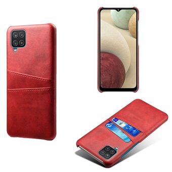 KSQ PC + PU-leer beklede case met 2 kaartsleuven voor Samsung Galaxy A12