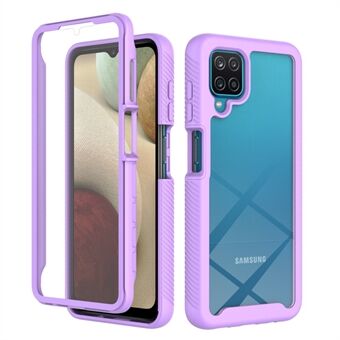 3-in-1 volledige bescherming pc + TPU-beschermhoes met PET-schermbeschermer voor Samsung Galaxy A12