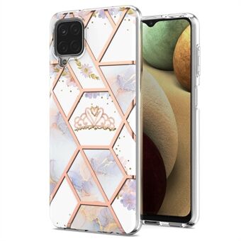 2.0 mm IMD IML galvanisatie van marmeren bloemenpatroon telefoonhoes voor Samsung Galaxy A12