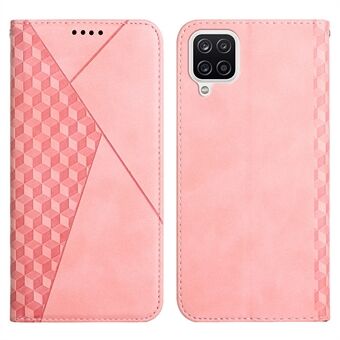 Geometrisch patroon lederen Touch Feel lederen telefoonhoes Stand Wallet Cover voor Samsung Galaxy A12