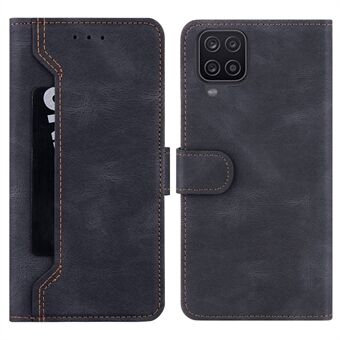 Wallet Stand Design Stitching Leather Case Telefoon Cover voor Samsung Galaxy A12