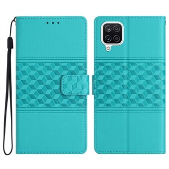 Telefoonhoesje voor Samsung Galaxy A12, Retro bedrukt patroon Stand Wallet Skin-touch Feeling Leather Phone Cover