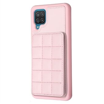 Style-BF24 met leer gecoate TPU-hoes voor de Samsung Galaxy A12 standaard kaarthouder telefoonhoes