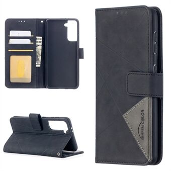 Geometrische structuur Wallet Stand lederen hoes voor Samsung Galaxy S21 5G