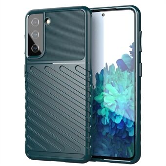 Thunder Series Soft TPU Twill Texture Design Phone Shell voor Samsung Galaxy S21 5G