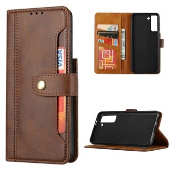 Wallet Stand Leren Beschermende Smartphone Cover voor Samsung Galaxy S21 + 5G