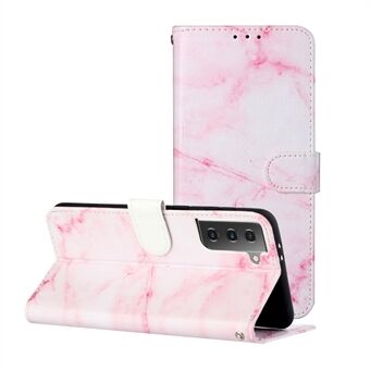 Patroon print glanzend Stand portemonnee Lederen bescherming Telefoonhoes voor Samsung Galaxy S21 + 5G