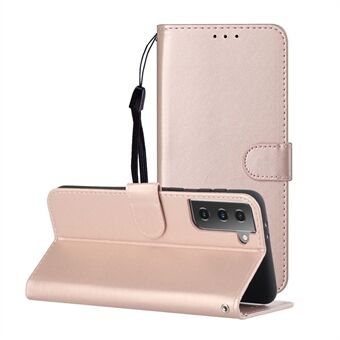 Unqiue Design lederen telefoonhoes met riem voor Samsung Galaxy S21 5G