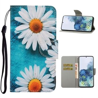 Leren portemonnee beschermhoes met patroonprint voor Samsung Galaxy S21 5G