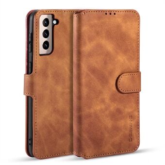 DG.MING Leren portemonnee-hoesje in retrostijl voor Samsung Galaxy S21 5G Stand Cover