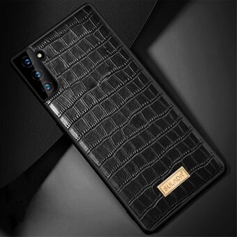 For Samsung Galaxy S21 4G/5G SULADA Crocodile Texture PU Leather +TPU Hybrid Protector Case