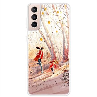 Zachte TPU-telefoonhoes met patroonprint voor Samsung Galaxy S21 5G