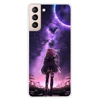 Zachte TPU-telefoonhoes met patroonprint voor Samsung Galaxy S21 5G