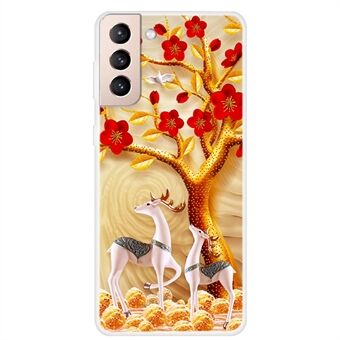 Zachte TPU-telefoonhoes met patroonprint voor Samsung Galaxy S21 5G