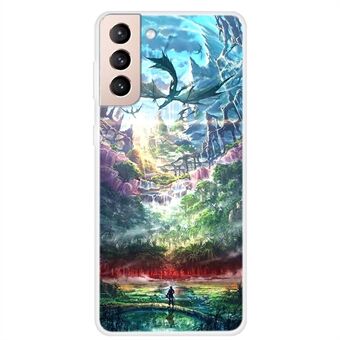 Zachte TPU-telefoonhoes met patroonprint voor Samsung Galaxy S21 5G