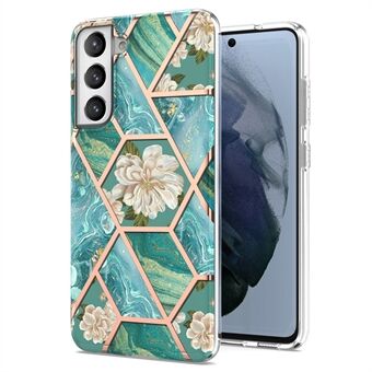 2.0 mm IMD IML galvaniserend marmeren telefoonhoesje met bloemenpatroon voor Samsung Galaxy S21 5G