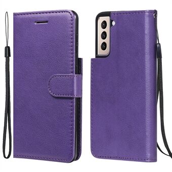 Wallet Stand Design Anti-kras TPU + PU Stand met praktische riem voor Samsung Galaxy S21 5G