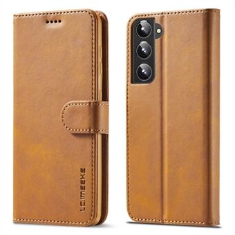 LC. IMEEKE Geweven Portemonnee PU Lederen Flip Folio Stand Case Mobiele Telefoon Volledige Beschermhoes Cover voor Samsung Galaxy S21 5G