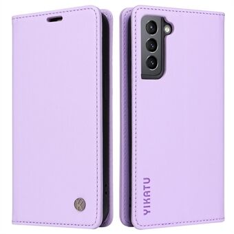 YIKATU YK- 001 voor Samsung Galaxy S21 4G / 5G PU-leer Magnetische zelfabsorberende telefoonhoes Stand Folio Flip Case