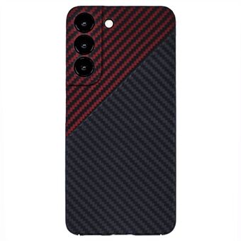 Voor Samsung Galaxy S21 5G / 4G Hoesje 1500D Ruwe Textuur Kleurcombinatie van Aramid Fiber met Precieze Uitsnede voor de Lens - Rood+Zwart