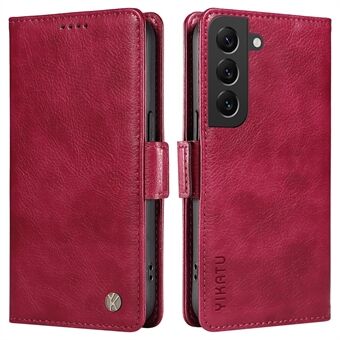 YIKATU YK-007 Voor Samsung Galaxy S21 4G / S21 5G Lederen Telefoonhoesje met Magnetische Zijkanten Sluiting
