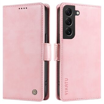YIKATU YK-007 Voor Samsung Galaxy S21 4G / S21 5G Leren Telefoonhoesje met Magnetische Zijkantsluiting