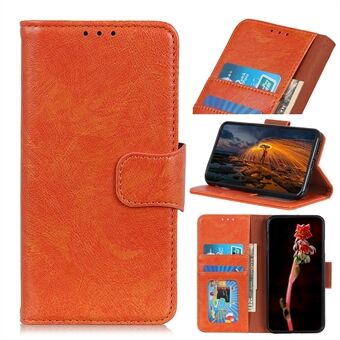 Magnetische Nappa Textuur Split Lederen Folio Flip Cover voor Samsung Galaxy S21 Ultra 5G