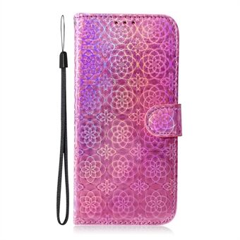 Leren Stand -hoes met bloemenpatroon voor Samsung Galaxy S21 Ultra 5G