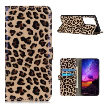 Leren hoesje met luipaardpatroon voor Samsung Galaxy S21 Ultra 5G Wallet Phone Cover