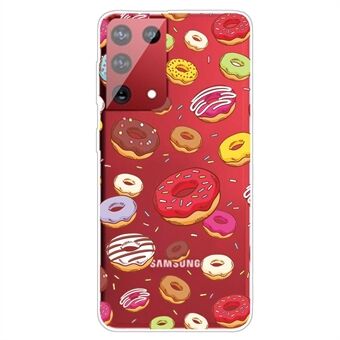 Patroonafdruk IMD Craft Phone TPU Cover Cover voor Samsung Galaxy S21 Ultra 5G